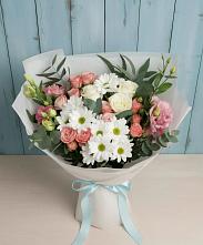 Букет цветов из:  Розы, Лизиантусы и Хризантемы #REPLACE_PRED# Мишутино