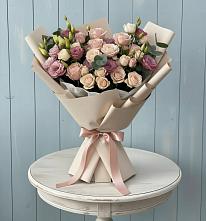 Букет цветов из:  Розы и Лизиантусы в Мишутино