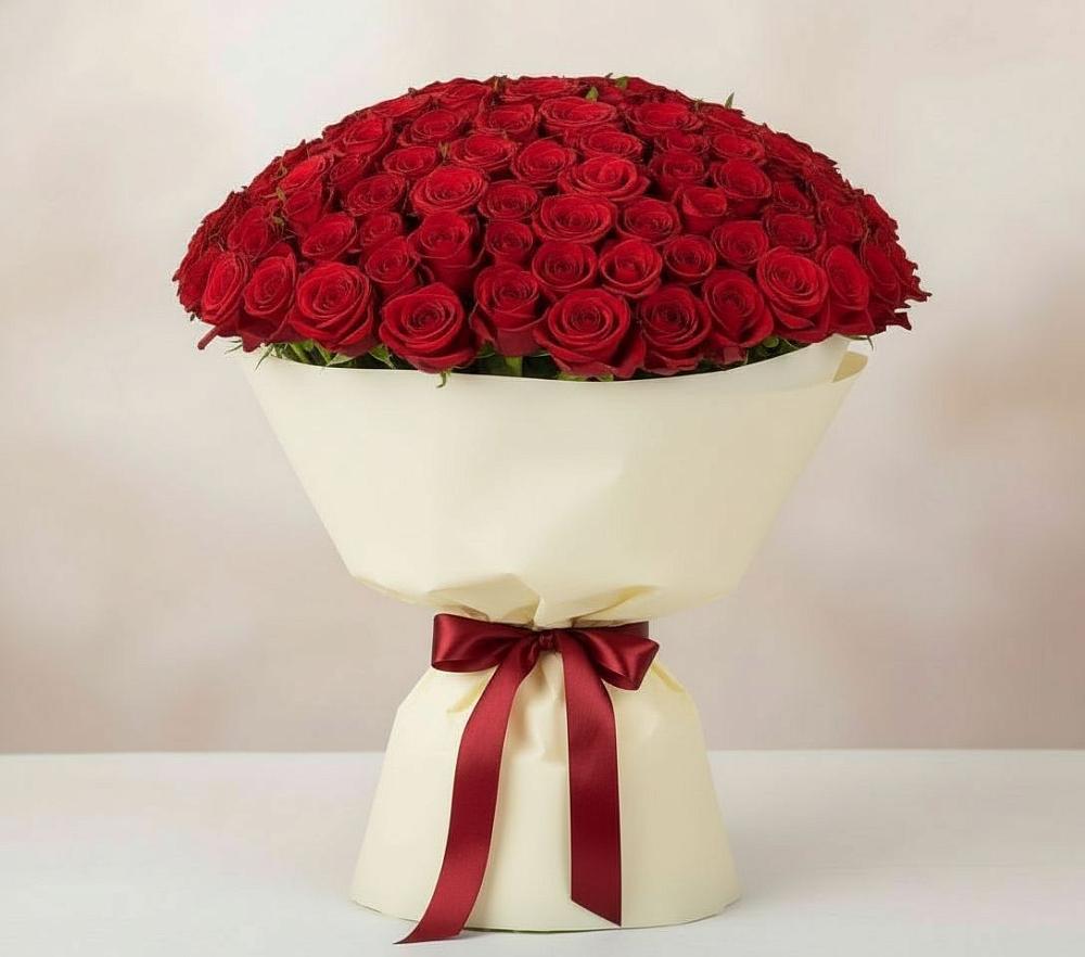 Букет 101 Красная роза Милано в Мишутино