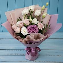 Букет цветов из:  Розы и Лизиантусы #REPLACE_PRED# Мишутино