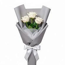 Букет 3 белые розы #REPLACE_PRED# Мишутино