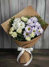 Букет цветов из:  Хризантемы и Розы в Мишутино