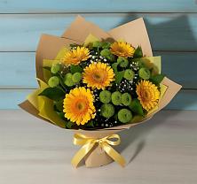 Букет цветов из:  Герберы и Хризантемы в Мишутино