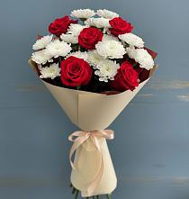 Букет цветов из:  Розы и Хризантемы #REPLACE_PRED# Мишутино