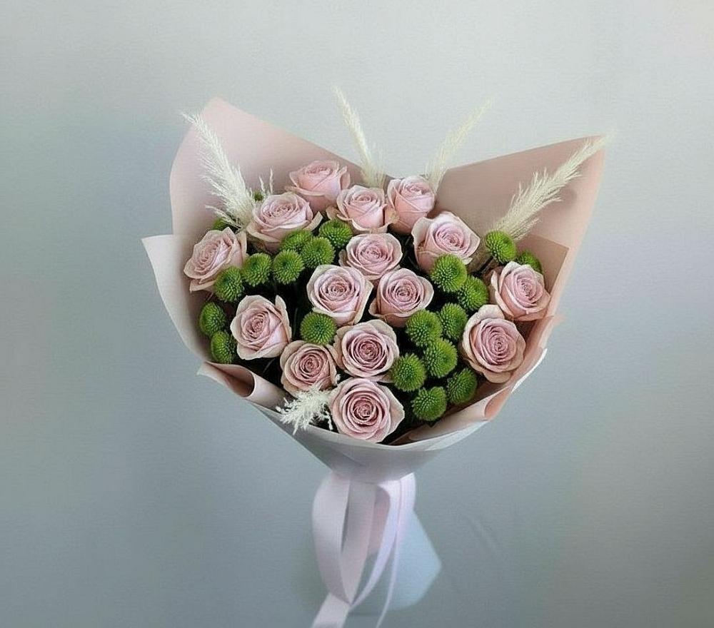 Букет цветов из: Розы и Хризантемы в Мишутино