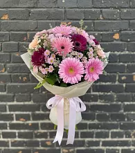 Букет цветов из:  Герберы и Хризантемы в Мишутино