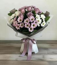 Букет цветов из:  Хризантемы и Розы в Мишутино