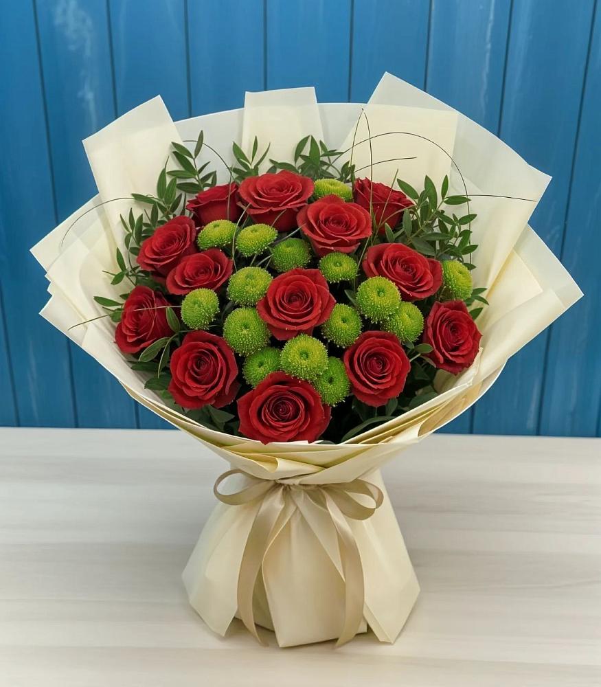 Букет цветов из: Розы и Хризантемы в Мишутино