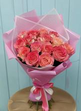 Букет 15 Розовых роз Равель #REPLACE_PRED# Мишутино