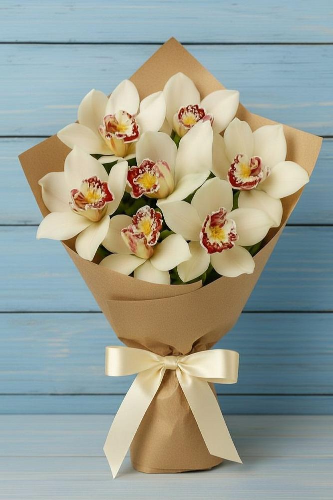 Букет цветов из: Орхидеи и Розы в Мишутино